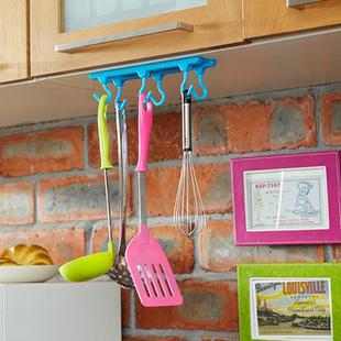 家庭整理用具 掛鉤/粘鉤 > 吊柜 廚房6聯(lián)收納粘鉤批發(fā)70g 廚柜吊柜