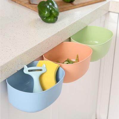 創(chuàng)意廚房櫥柜門掛式垃圾桶 家務(wù)清潔用具門背式收納盒垃圾架批發(fā)