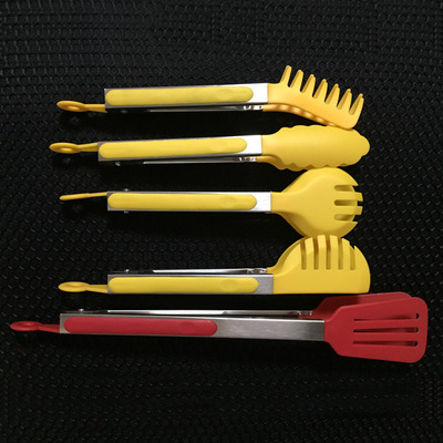 廚房用具_(dá)廠家批發(fā) 寸防滑食品夾 環(huán)保尼龍食物夾 廚房 