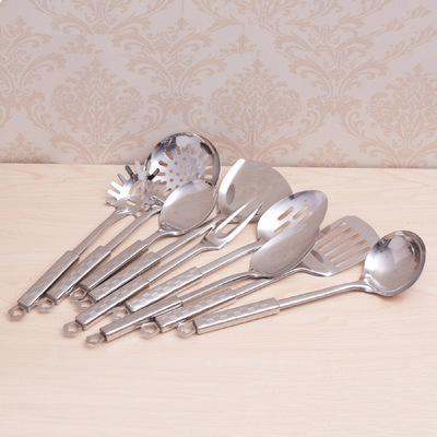 【【工廠批發(fā)】空心柄高檔不銹鋼漏鏟 更勺等廚具家庭用品批發(fā)】價格,廠家,圖片,餐具套裝,廣州市鈺狐金屬制品-