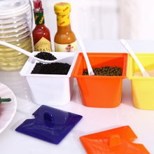 糖果色炫彩調(diào)味盒 調(diào)料盒 橙色調(diào)味盒,調(diào)味罐,調(diào)料盒 趣味廚房
